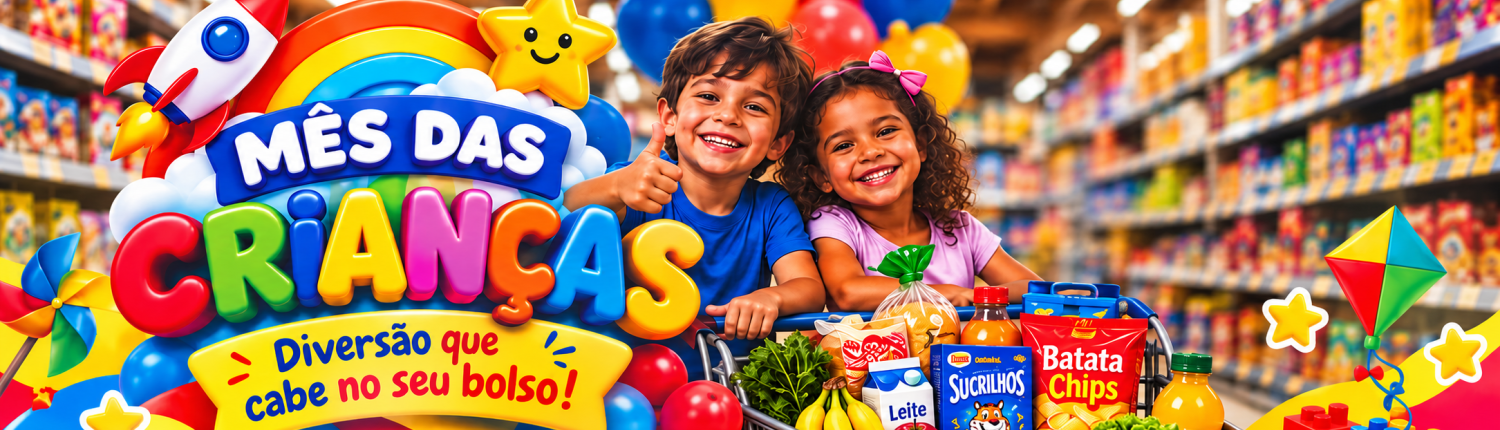 Mês das Crianças no Supermercado